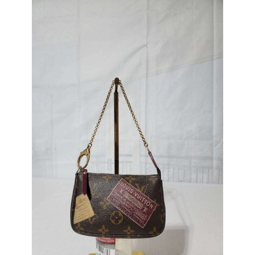 Louis Vuitton Monogram Mini Pochette Accessoire Pouch Brown - Picture 6 of 15
